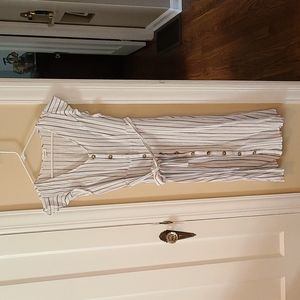 Blue pinstripe dress